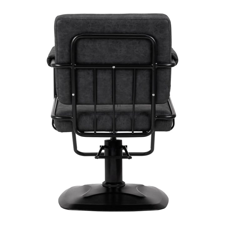 Frisörstol Gabbiano Katania Loft Vintage Läder Svart - bild 4