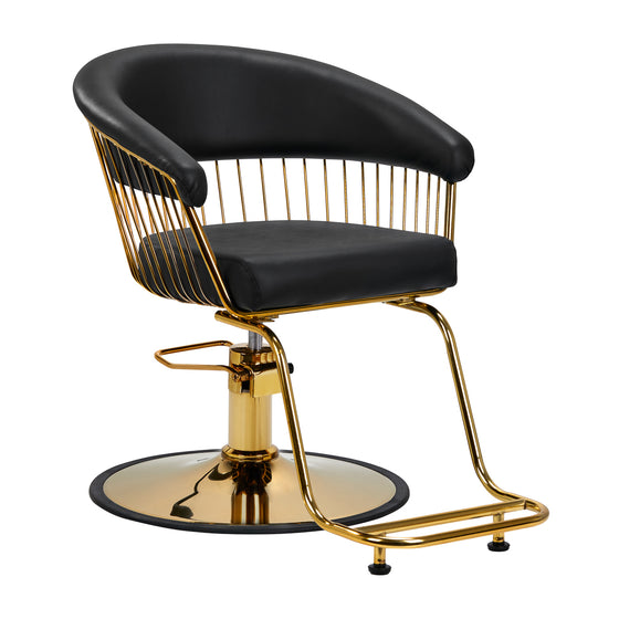 Frisörstol Hair System Lille - Guld/Svart