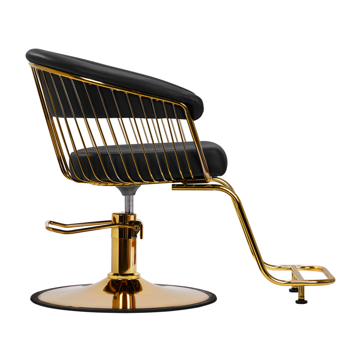 Frisörstol Hair System Lille - Guld/Svart - bild 2