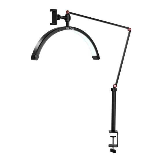 LED-lampa Glow MX3 med klämma, mattsvart - Nagellampa bord