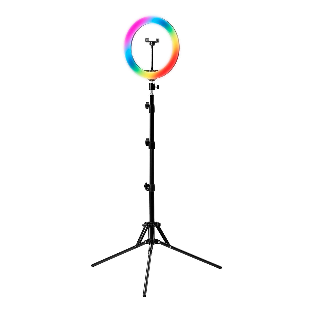 Glow Ring Light med stativ 10" 10W RGB Svart - bild 2