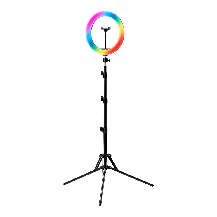 Glow Ring Light med stativ 10" 10W RGB Svart - bild 2
