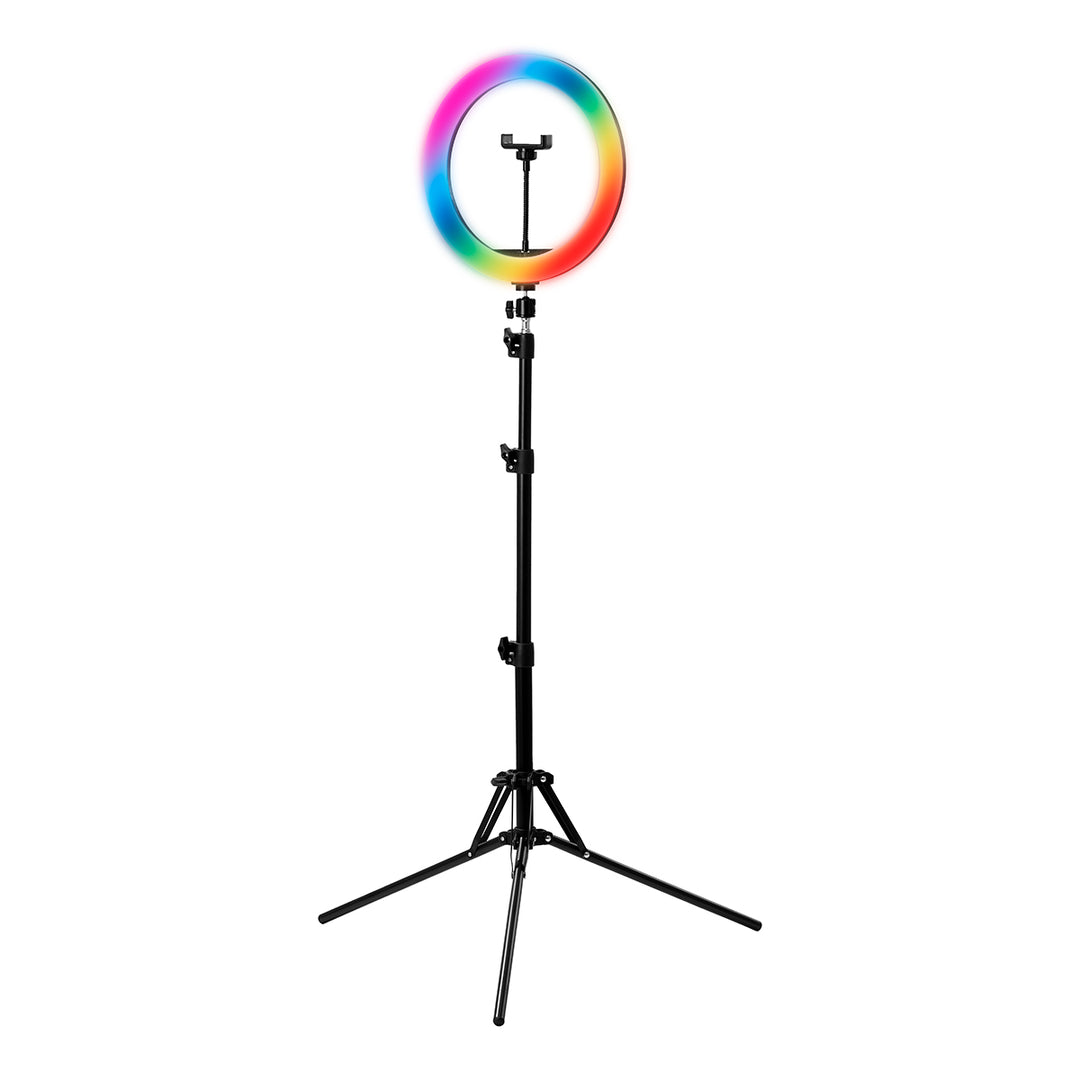 Glow Ring Light med stativ 13" 10W RGB Svart - bild 2