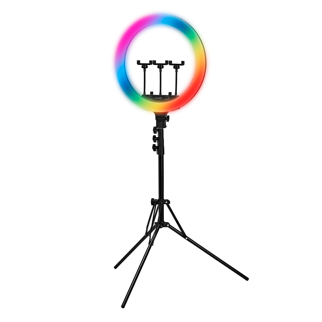 Glow Ring Light med stativ 18" 45W RGB Svart - bild 2