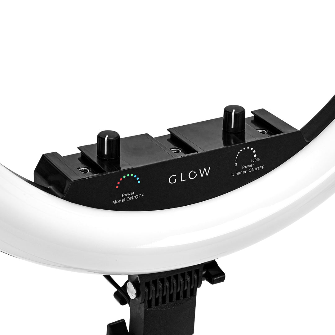 Glow Ring Light med stativ 18" 45W RGB Svart - bild 11