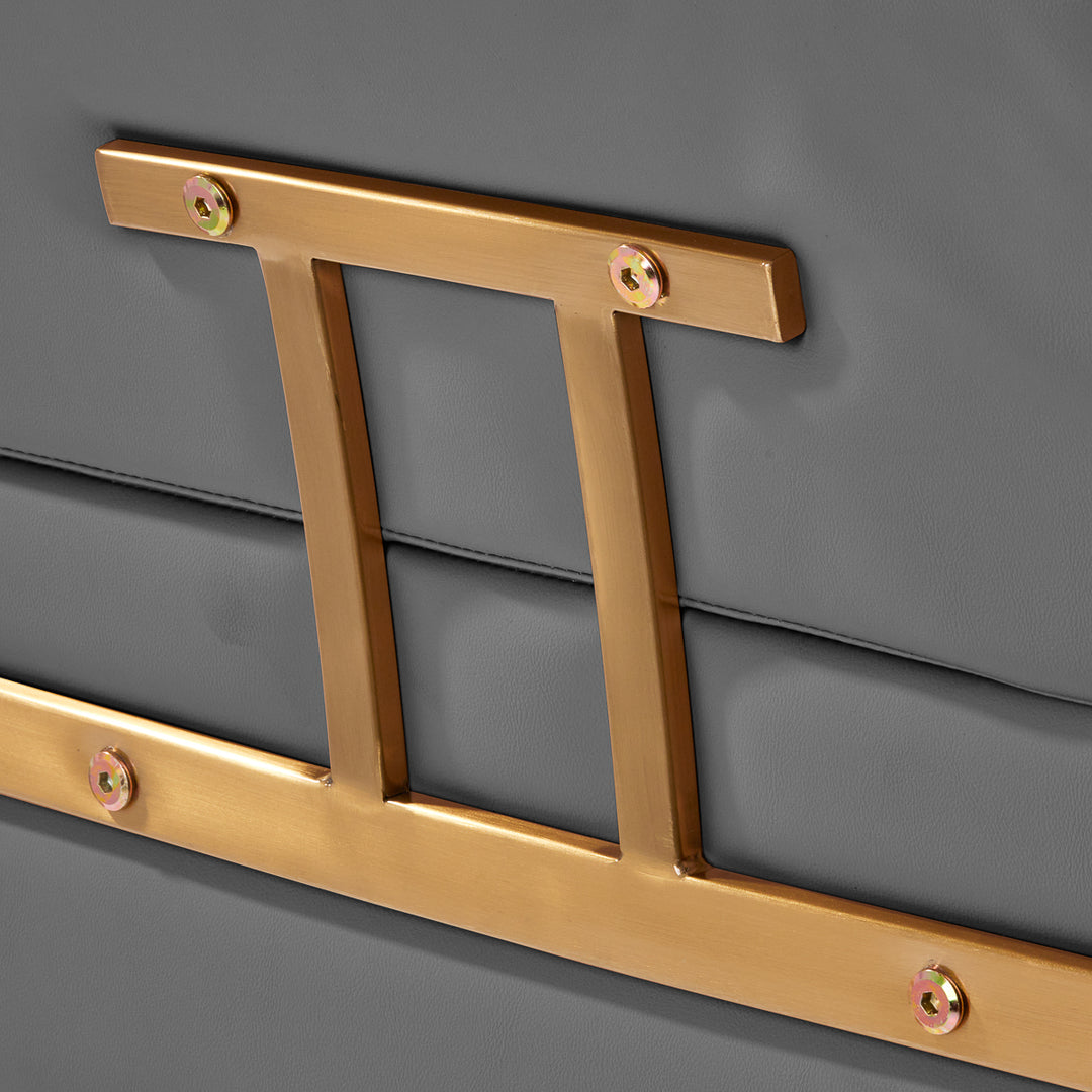 Frisörstol Gabbiano Porto Guld/Grå - bild 8