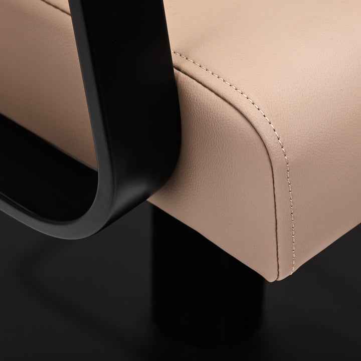 Frisörstol Gabbiano Porto Svart/Beige - bild 6