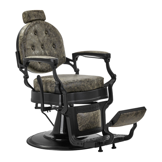 Barberstol Gabbiano President - Vintage Grönt Läder