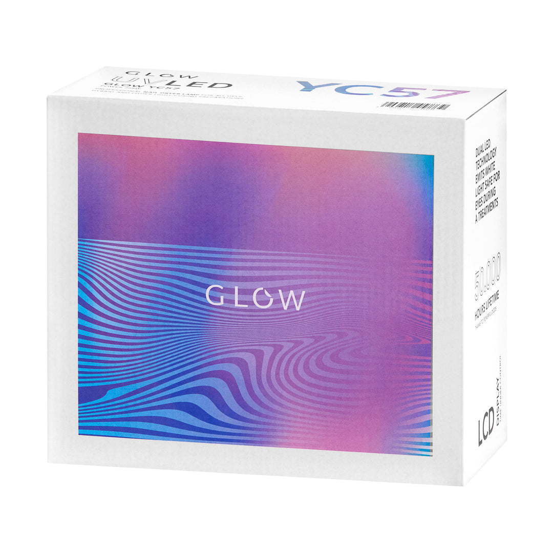 Glow YC57 UV/LED Lampa för Naglar 268W - Rosa/Blå - bild 9