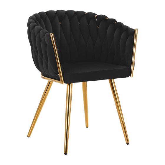 4Rico QS-GW06G Taburett i Sammet - Svart