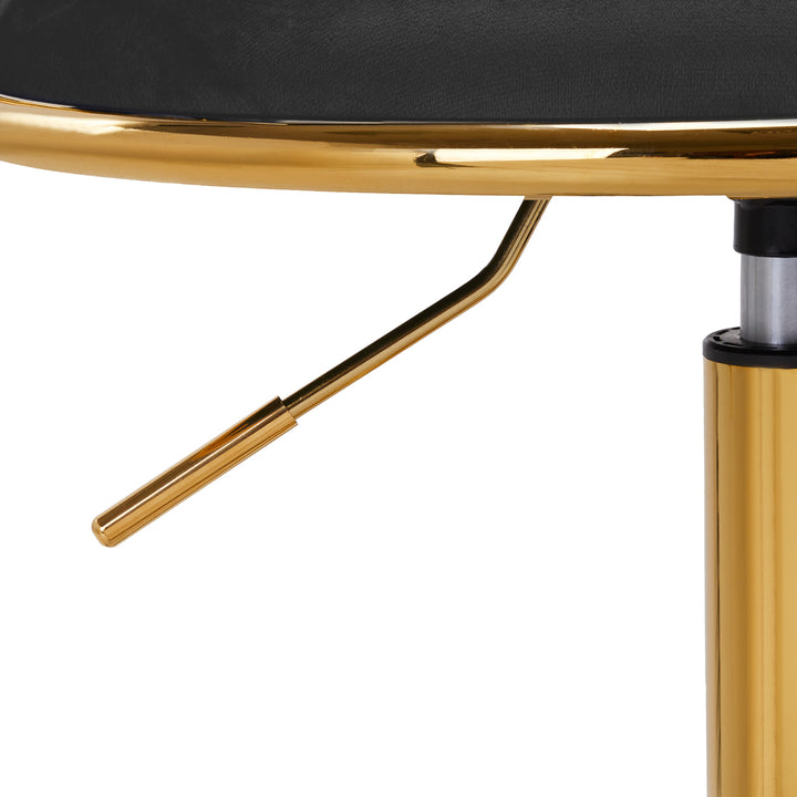 Taburett med hjul 4Rico QS-GW01G - Svart sammet - bild 8