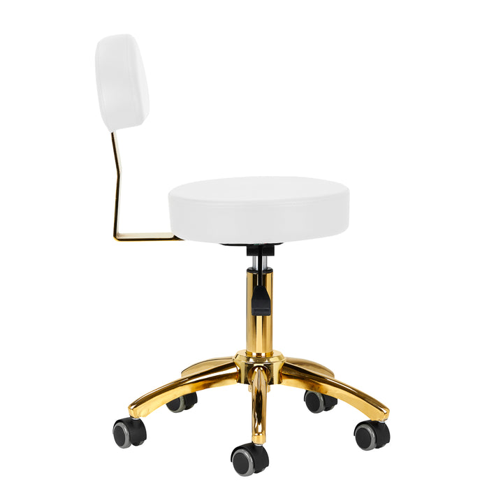Taburett AM-304G Justerbar Guld-Vit - bild 2
