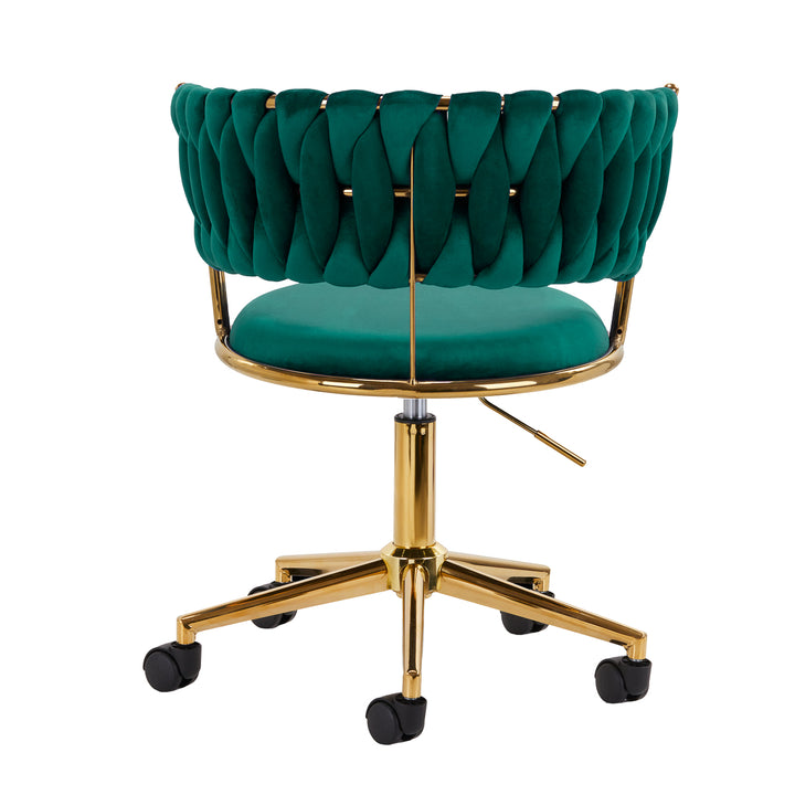 Taburett med hjul 4Rico QS-GW01G - Grön sammet - bild 4