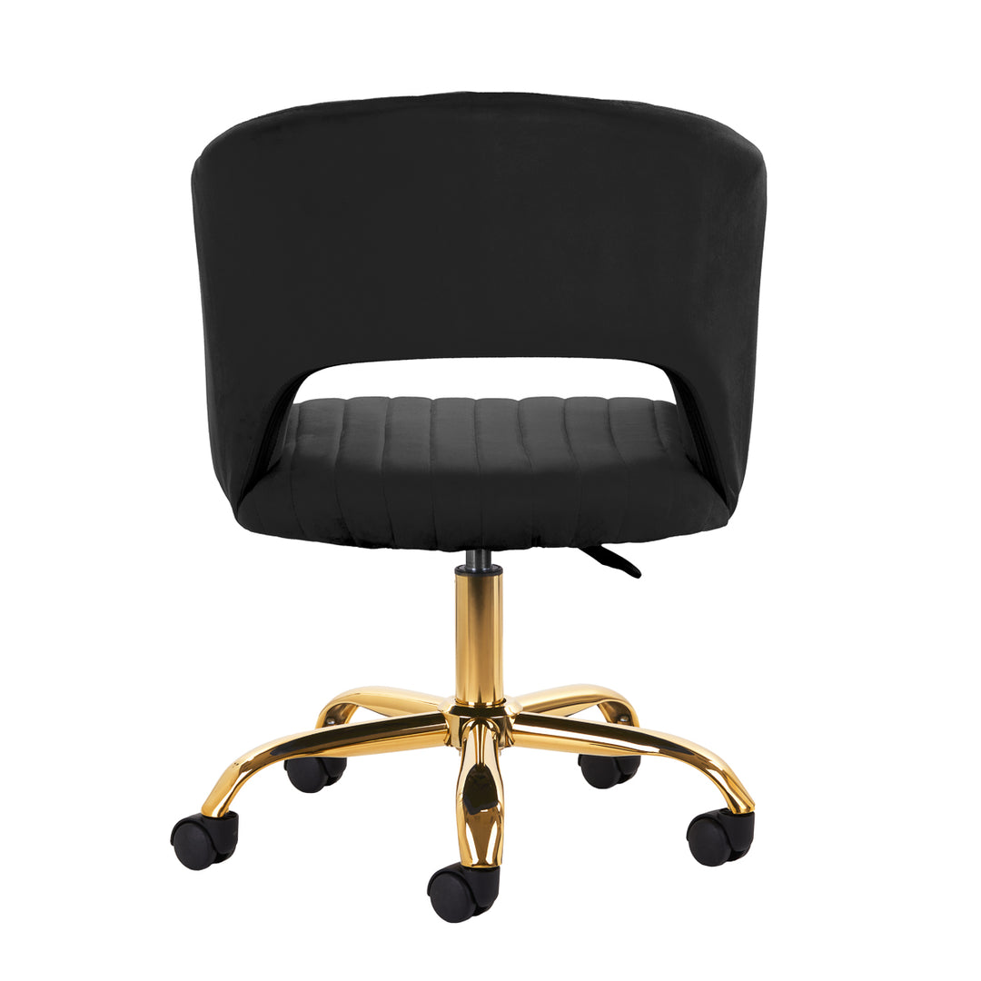 Taburett med hjul 4Rico QS-OF212G - Svart sammet - bild 4