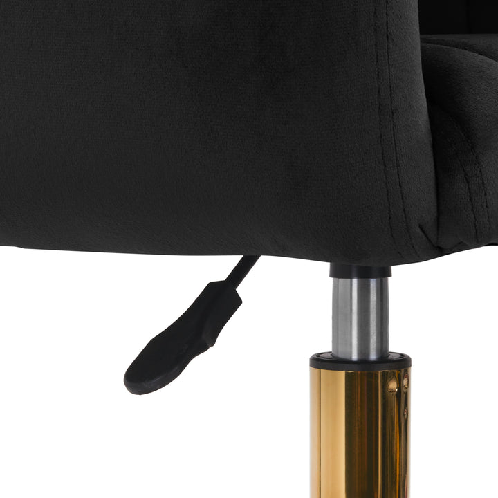 Taburett med hjul 4Rico QS-OF212G - Svart sammet - bild 8