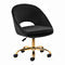 Taburett med hjul 4Rico QS-MF18G i sammet - Svart