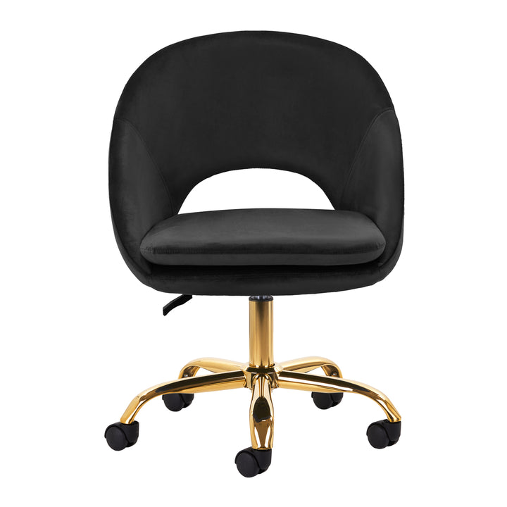 4Rico QS-MF18G Taburett med hjul i sammet - Svart - bild 2