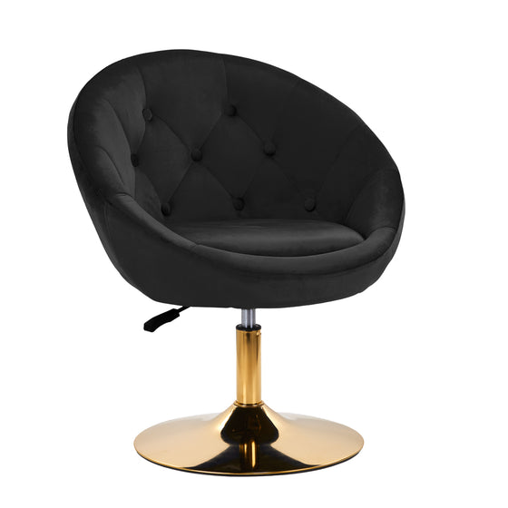Taburett 4Rico QS-BL12B i sammet - Svart (Justerbar)