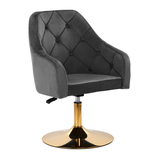 Taburett 4Rico QS-BL14G i sammet - Grå (Justerbar)