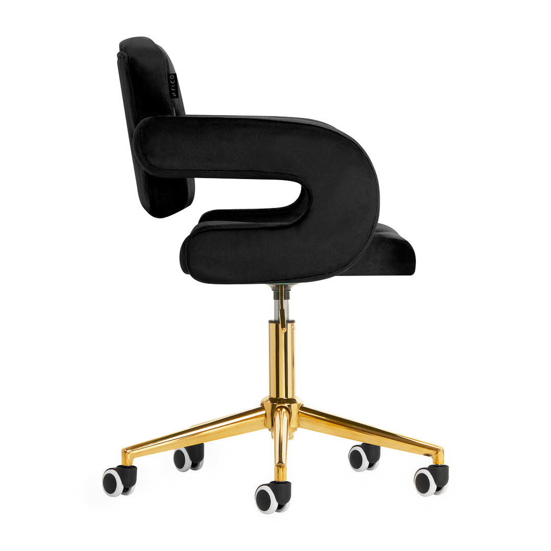 Taburett 4Rico QS-OF213G i sammet - Guld/Svart - bild 4