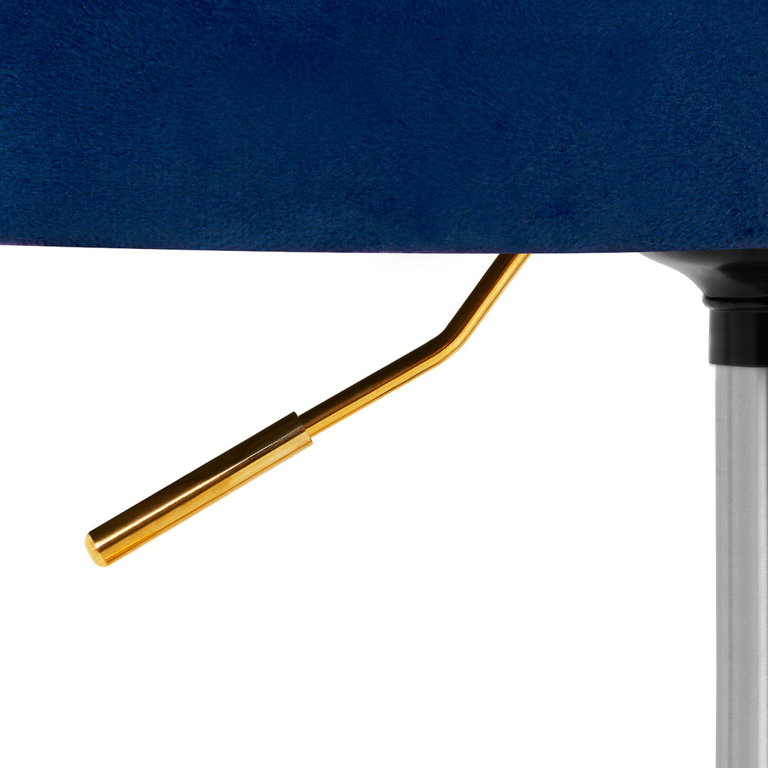 Justerbar salongsstol i sammet 4Rico QS-OF213G - Guld/Marinblå - bild 7