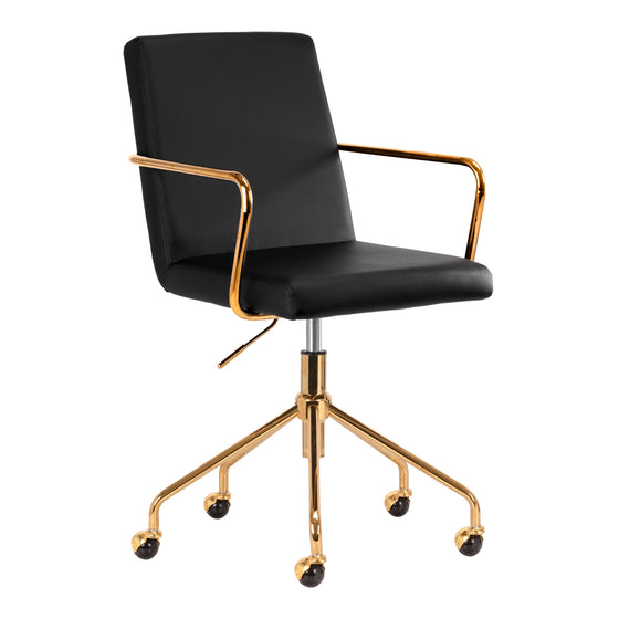 Taburett med hjul QS-OF211G - Guld/Svart