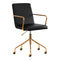 Taburett med hjul QS-OF211G - Guld/Svart