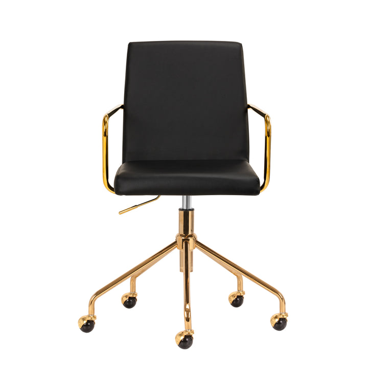 Taburett med hjul QS-OF211G Guld-Svart - bild 2