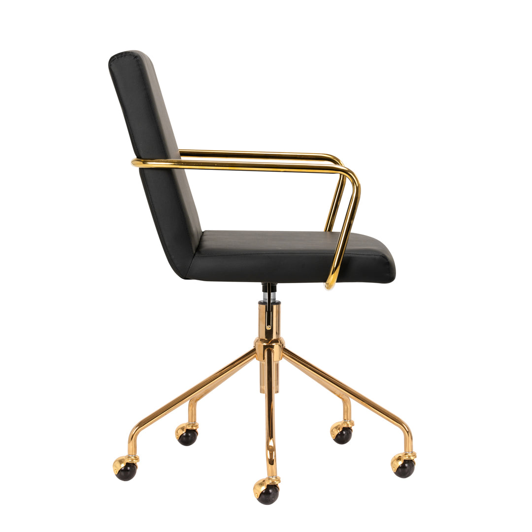 Taburett med hjul QS-OF211G Guld-Svart - bild 3