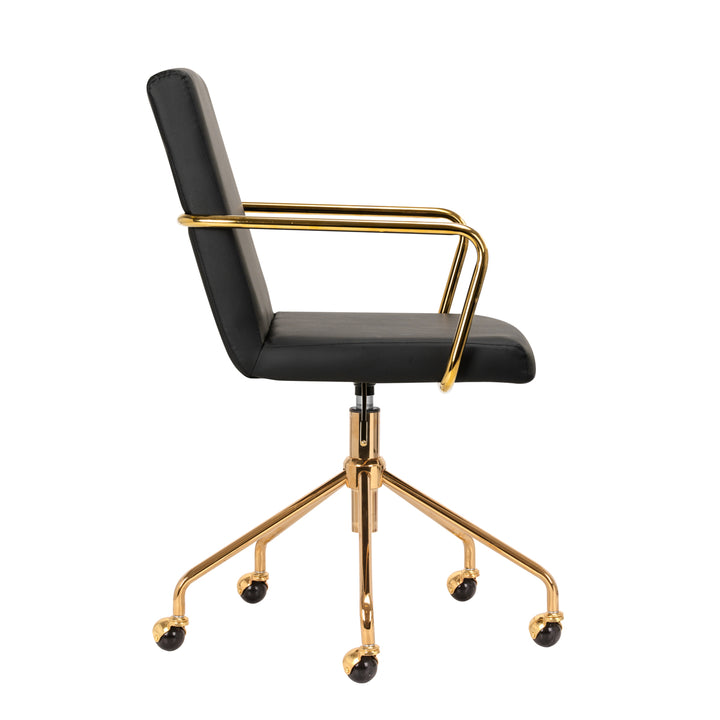 Taburett med hjul QS-OF211G Guld-Svart - bild 3