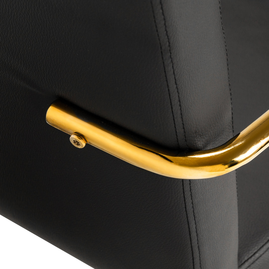 Taburett med hjul QS-OF211G Guld-Svart - bild 7