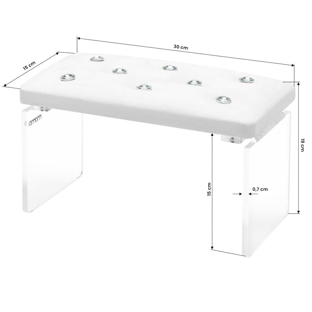 Armstöd för naglar Momo Diamond Velour Ecru - bild 4