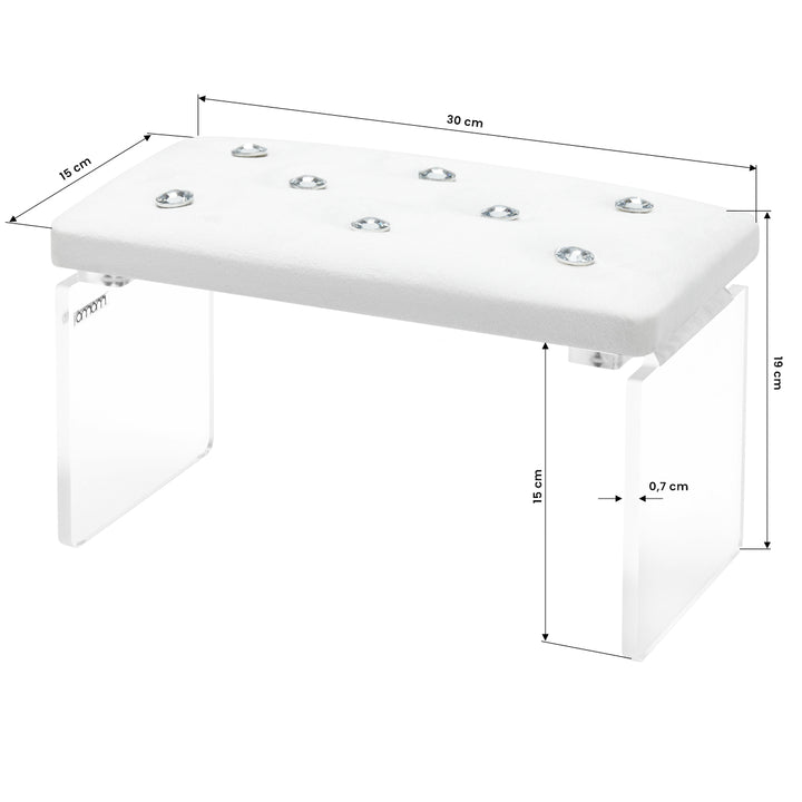 Armstöd för naglar Momo Diamond Velour Ecru - bild 4