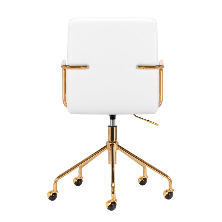 Taburett med hjul QS-OF211G - Guld/Vit - bild 4