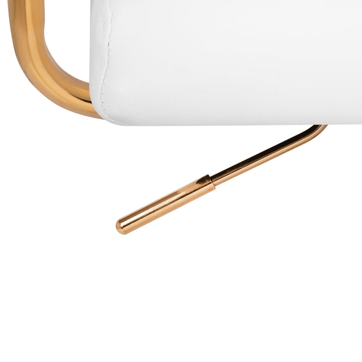 Taburett med hjul QS-OF211G - Guld/Vit - bild 6