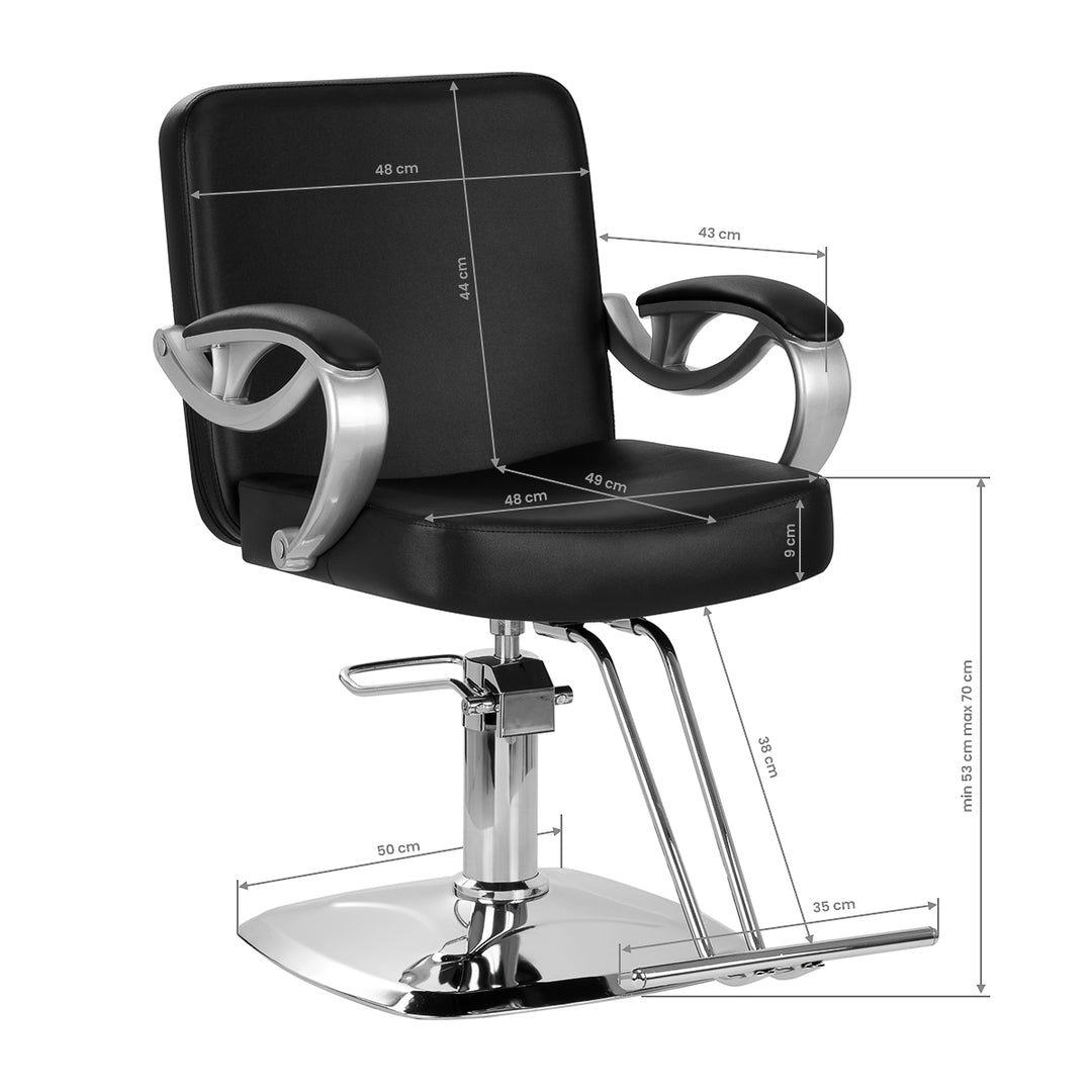 Frisörstol Hair System ZA31 - Svart - bild 8