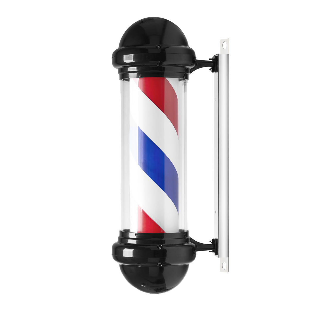 Barber Pole Verlicht en Draaiend Gabbiano BB-02 Zwart