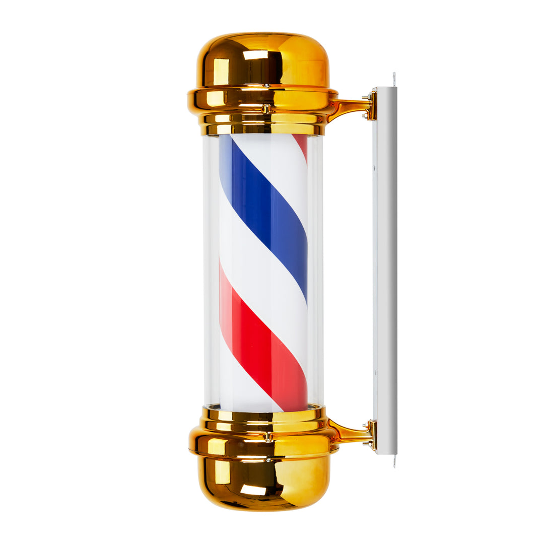Barber Pole Verlicht en Draaiend Gabbiano BB-02 Goud - afbeelding 2