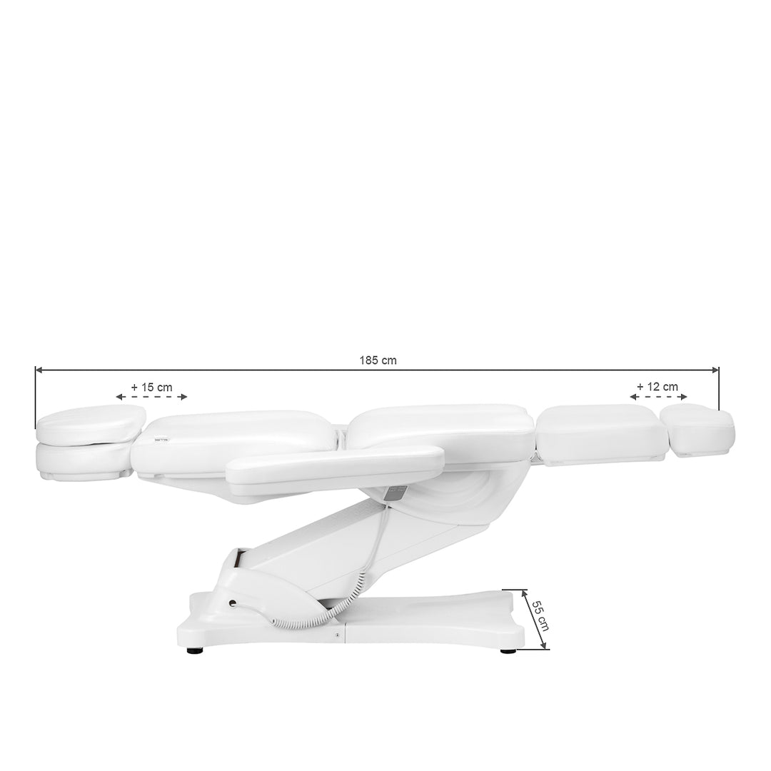 Elektrisk behandlingsstol Sillon Classic 4 motorer med tilt - Vit - bild 19
