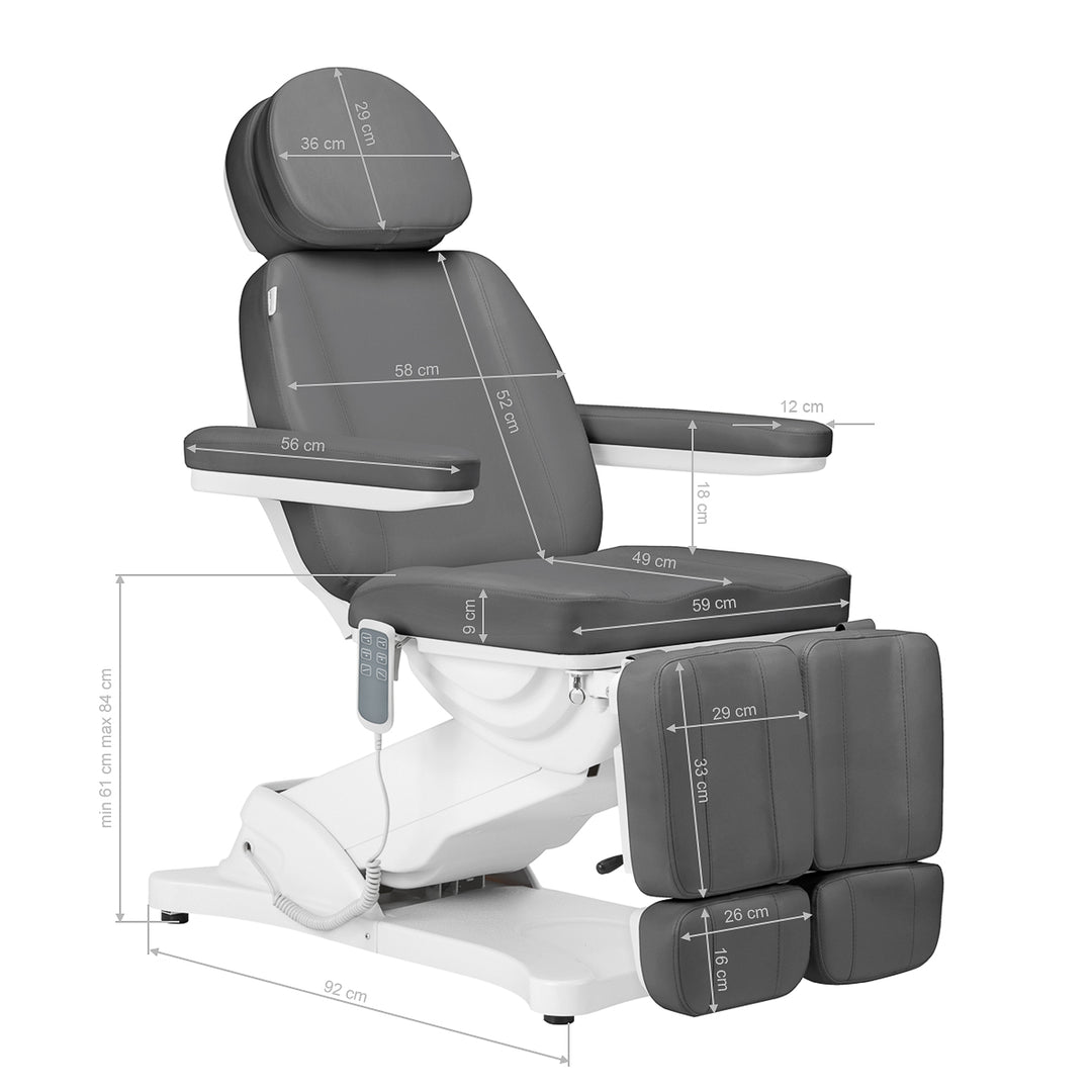 Elektrisk Behandlingsstol Sillon Classic 3 Motorer Tippbar Grå - bild 21