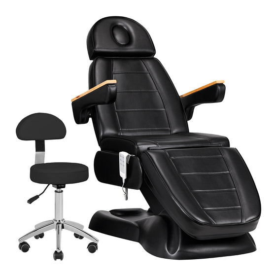 Elektrisk behandlingsstol Sillon Lux 273B 3 Motorer med Pall Svart