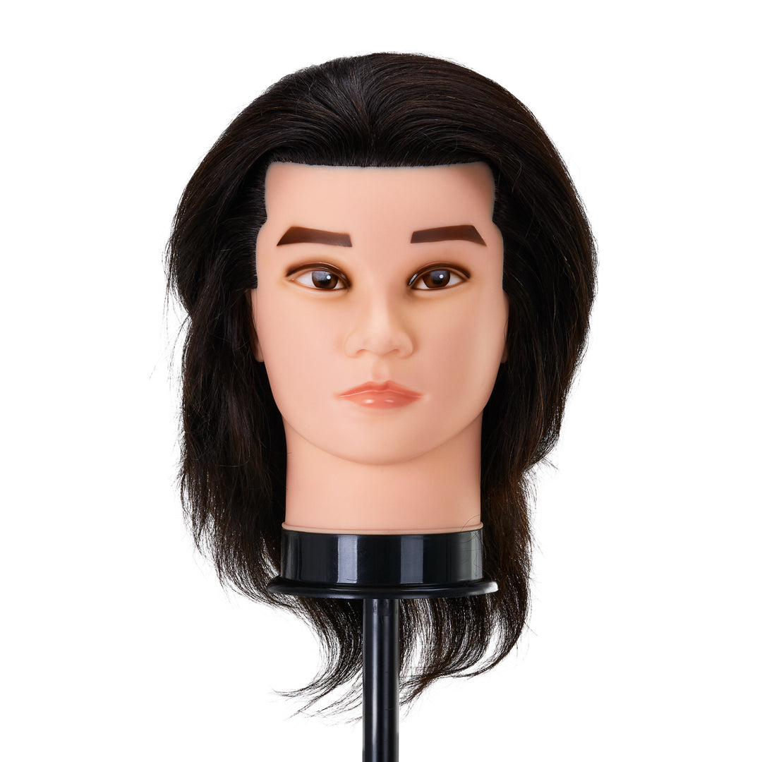 Kappershoofd Heren Gabbiano WZ3 Echt Haar 20 cm Zwart