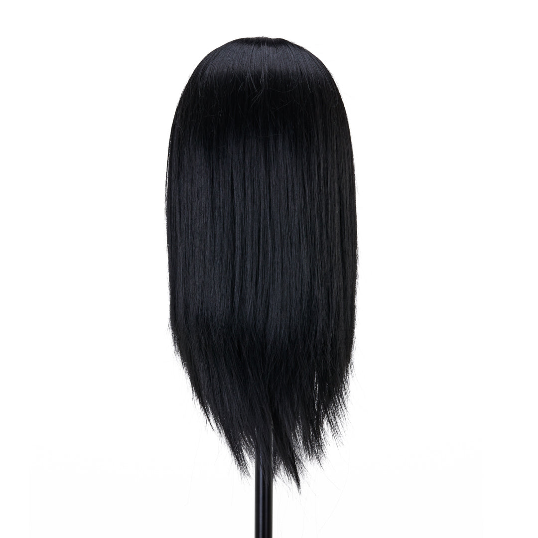 Kappershoofd met Baard Gabbiano WZ4 Synthetisch Haar Zwart - afbeelding 4