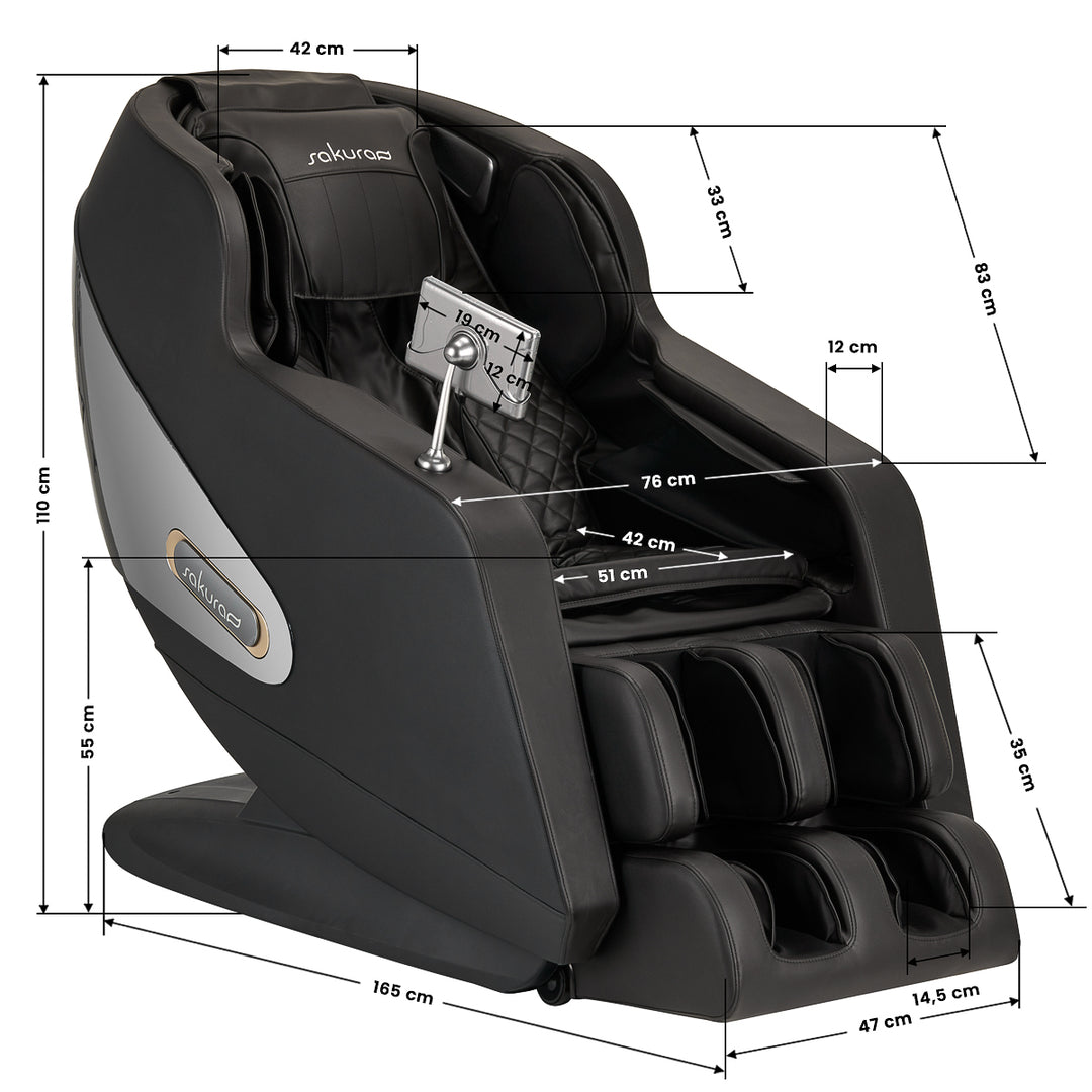 Elektrisk Massagefåtölj Sakura Comfort Plus 806 - Svart - bild 19