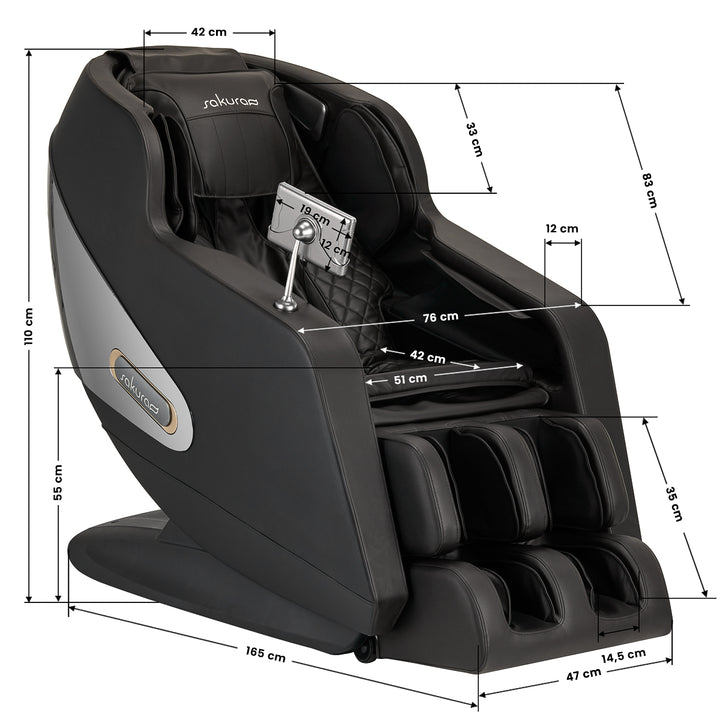 Elektrisk Massagefåtölj Sakura Comfort Plus 806 - Svart - bild 19