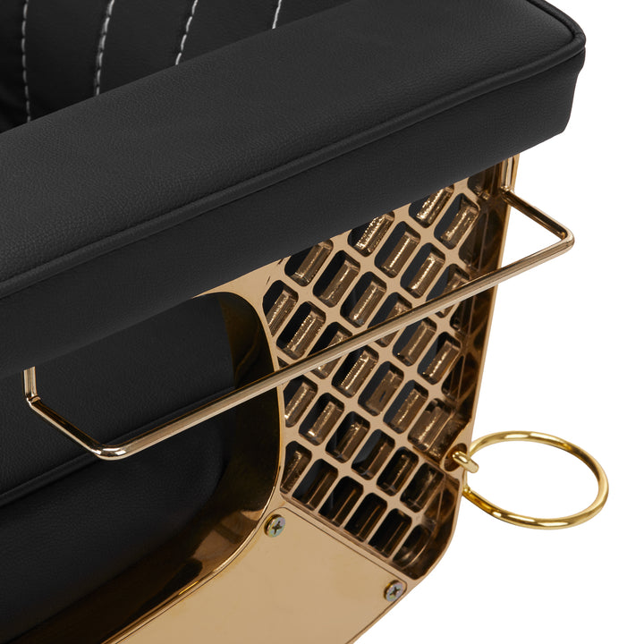 Barberarstol Gabbiano Marcus - Guld/Svart - bild 8