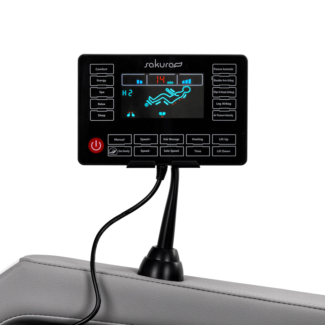 Elektrisk Massagefåtölj Sakura Classic 802A - Vit/Grå - bild 7