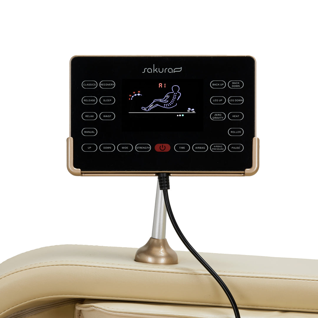 Elektrisk Massagefåtölj Sakura Comfort Plus 806 - Beige/Brun - bild 15