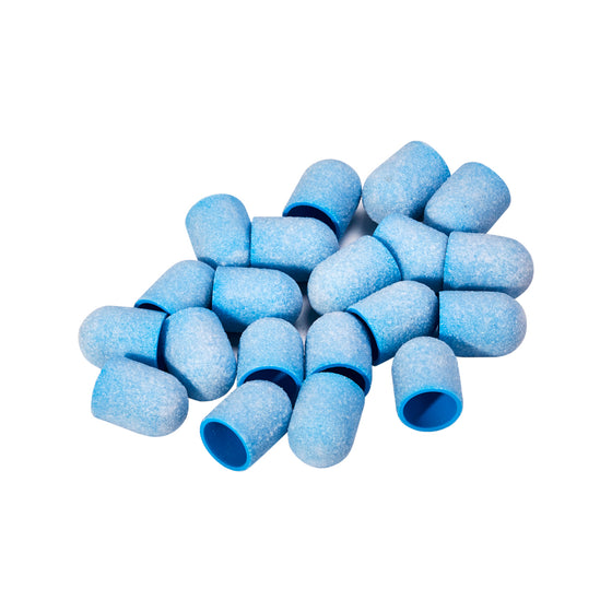 Exo Slipkappa Rund Med 10 mm Blå Fin #150 till nagelslip - 20-pack