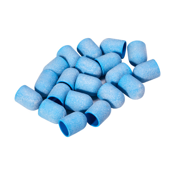 Exo Slipkappa Rund Med 10 mm Blå Extra Fin #220 till nagelslip - 20-pack